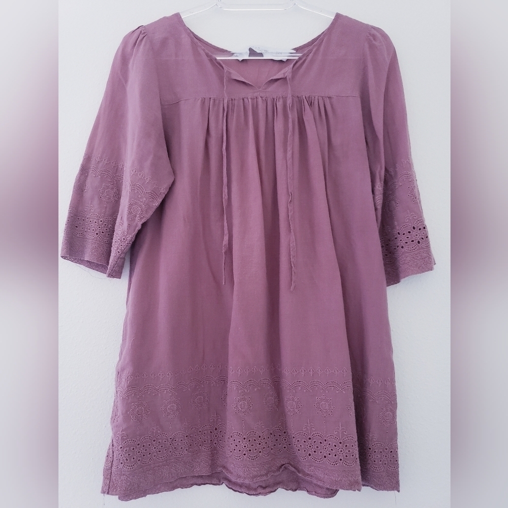 Zara For Mum Eyelet Maturity Mauve Blouse